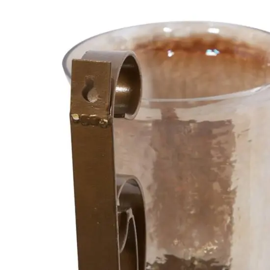 Brown Iron Traditional Candle Wall Sconce, 20" x 11" x 7" {7}