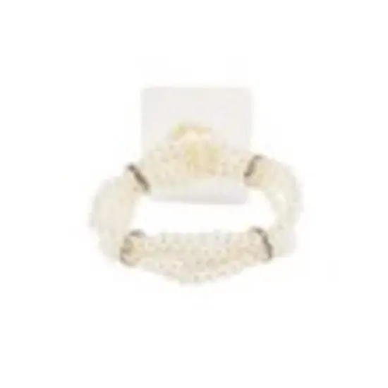 JAM Paper Bead & Rhinestone Bracelet Champagne {1}