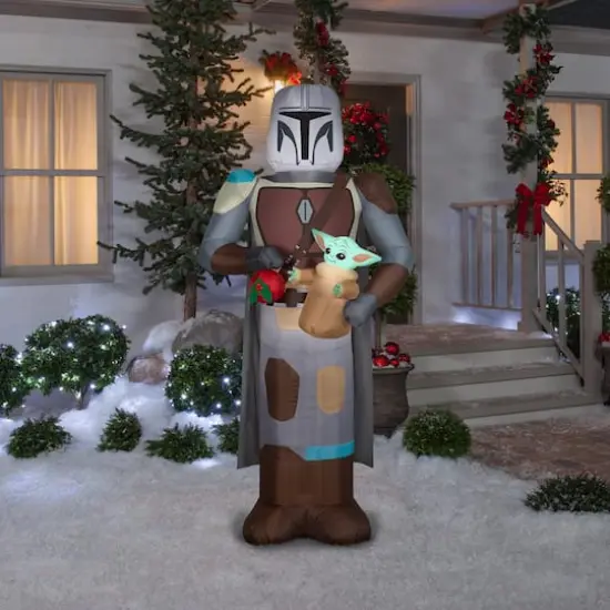 6.5ft. Airblown&reg; Inflatable Mandalorian&trade; with Grogu&trade; {4}