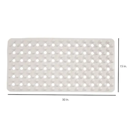 Beige Non-Slip Bubble Texture Bath Mat {5}