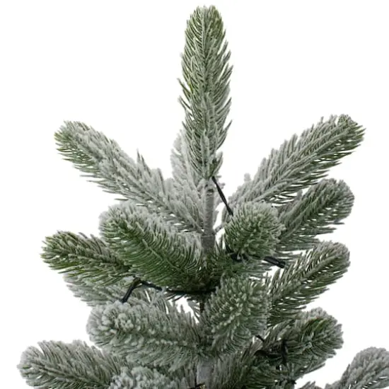 2ft. Pre-Lit Frosted Pine Artificial Christmas Tree in Burlap Pot, Warm White Lights {6}