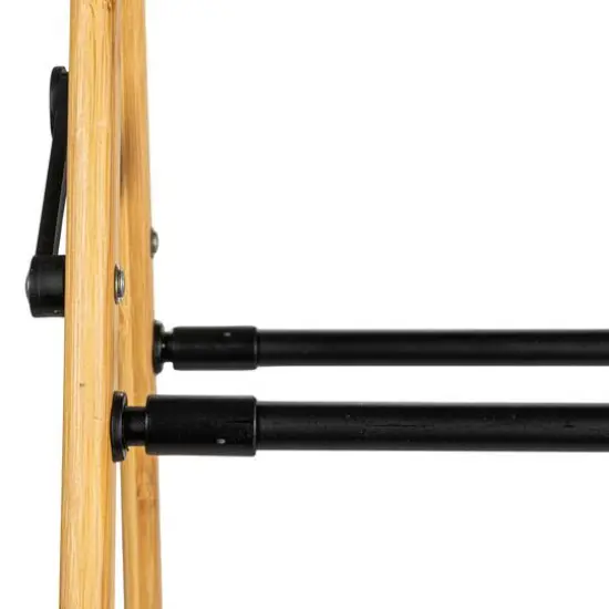 Household Essentials Bamboo V-Shaped Expandable Laundry Drying Rack {8}