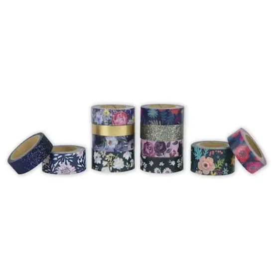 Black Floral Crafting Tape Set by Recollections&trade; {4}