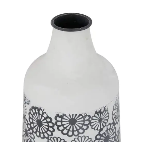 White Iron French Country Vase, 22" x 10" x 10" {5}