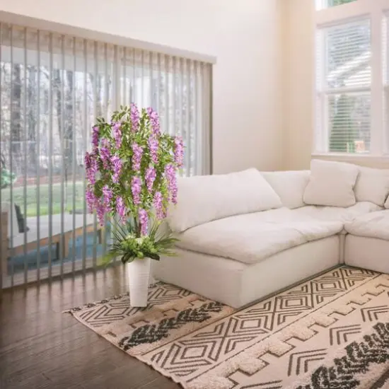 6ft. Artificial Wisteria Tree in White Decorative Pot {3}