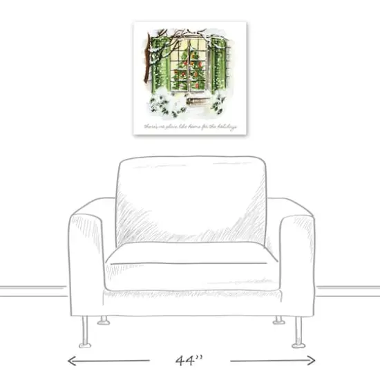 There's No Place like Home for the Holidays Scene Canvas Wall Art {6}