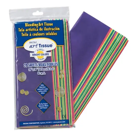 Spectra&reg; Deluxe Bleeding Art Tissue&trade; Bright Color Sheets, 20ct. {3}