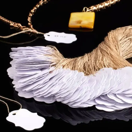 Paper Border Tags by Bead Landing&trade; White {3}