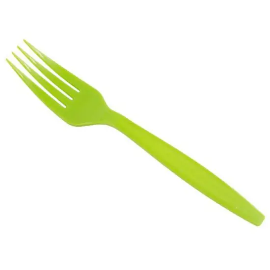JAM Paper Lime Green Premium Plastic Forks, 100ct. {4}
