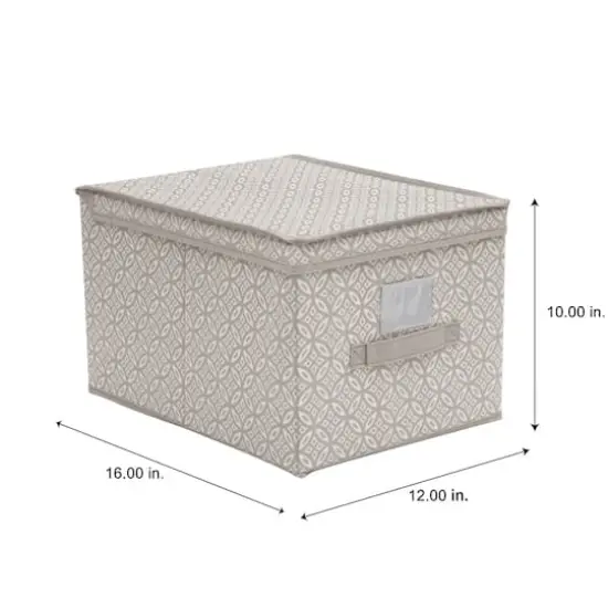 Simplify Large Gray Boho Storage Box {4}