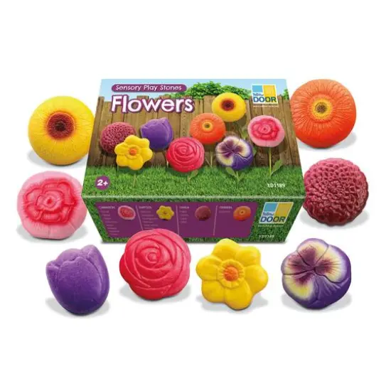 Yellow Door Sensory Play Stones Flowers Activity Set {6}