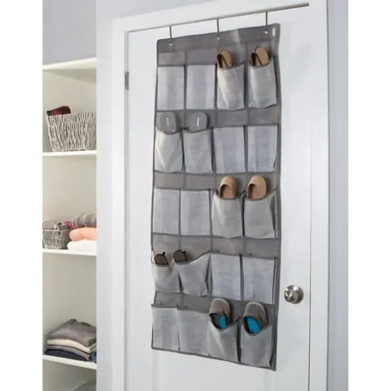 Simplify Heather Gray 20-Pocket Shoe Organizer {4}