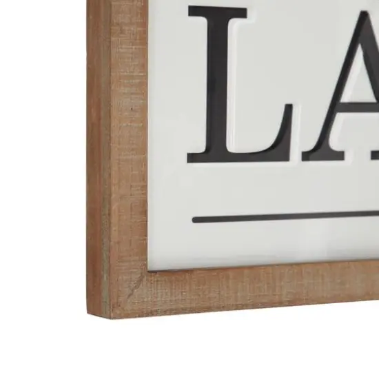 White Farmhouse Laundry Wood Wall Decor, 13" x 32" {4}