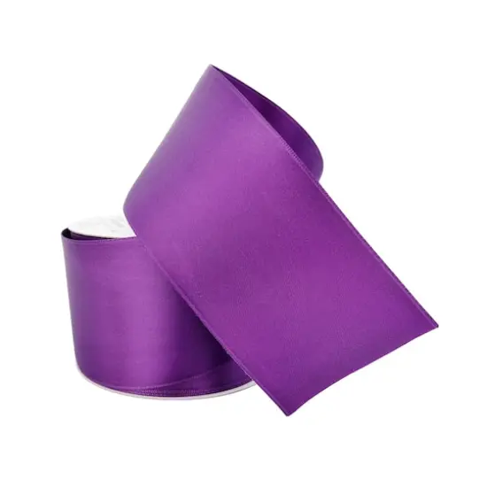 2.5" x 10yd. Satin Wired Ribbon by Celebrate It&reg; Specialty Eggplant {4}