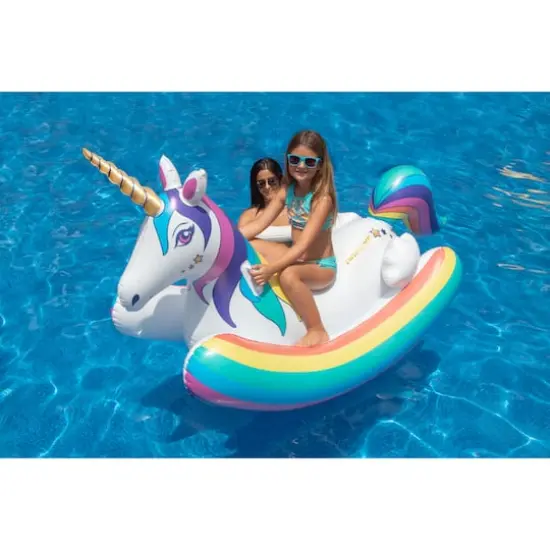 Swimline Rainbow Unicorn Rocker Pool Float {3}