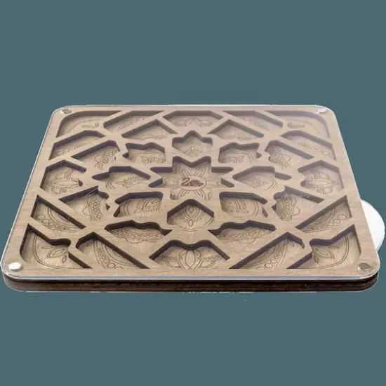 Wonderland Crafts 7.5" Intricate Mandala Bead Organizer with Transparent Cover {4}