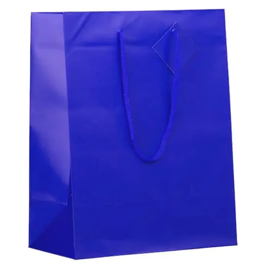 JAM Paper Large Matte Gift Bag, 3ct. Blue {1}