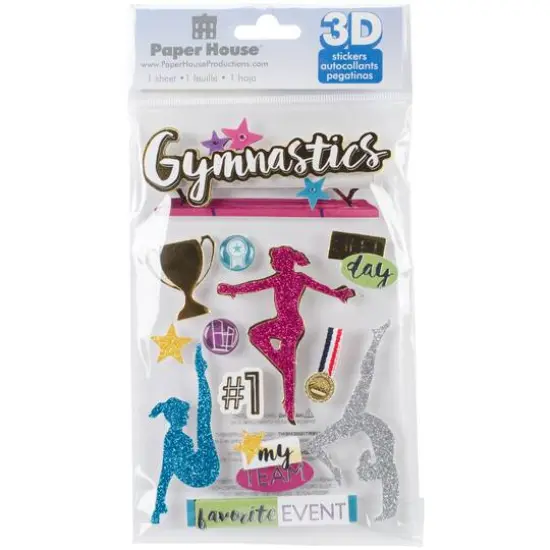 Paper House&reg; Gymnastics 3D Stickers {1}