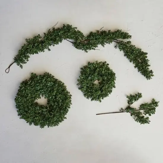 Hello Honey&reg; 6ft. Faux Boxwood Garland {3}