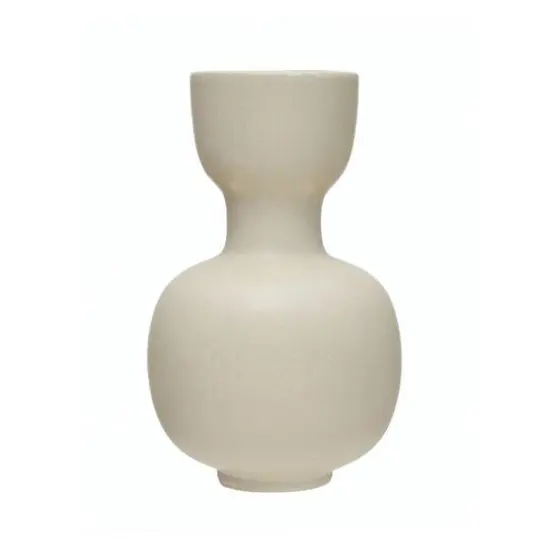 Hello Honey&reg; 12" White Stoneware Vase {1}