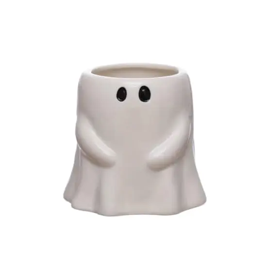 4.5" White Ghost Ceramic Decorative Container by Ashland&reg; {1}