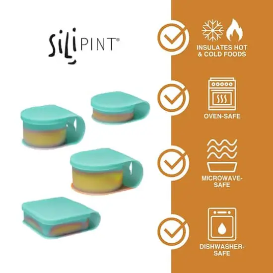 Silipint&reg; 4-Piece Silicone Go Go Bowl Set Aurora {4}