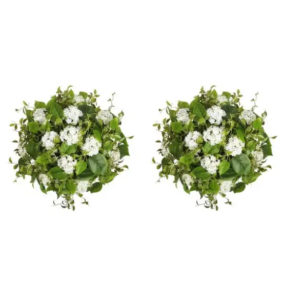 Haute Decor 22" Hydrangea Urn Filler with Adjustable Height Set Green/White {4}