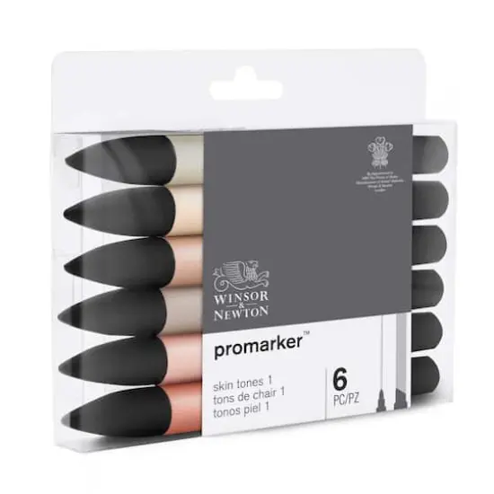 Winsor & Newton&reg; ProMarker&trade; Skin Tones 6 Marker Set {5}