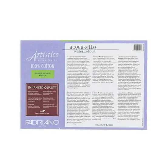 Fabriano&reg; Artistico Extra White Rough Watercolor Block, 5'' x 7'' {4}