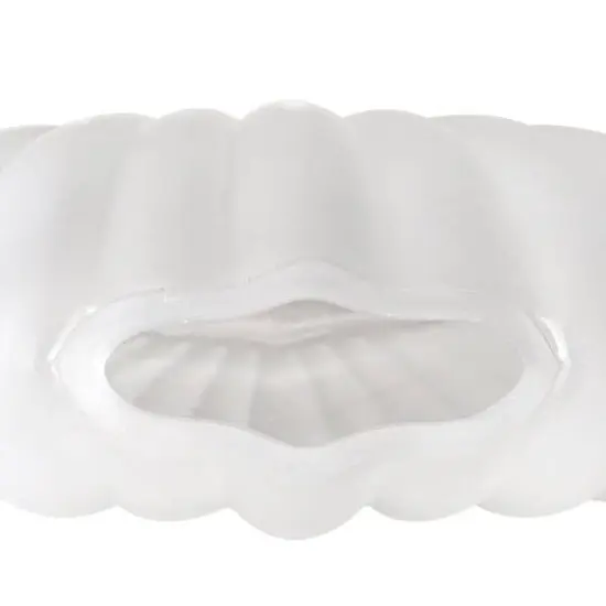 American Art Decor White Sea Scallops Misted Glass Vase Set Frosted {9}