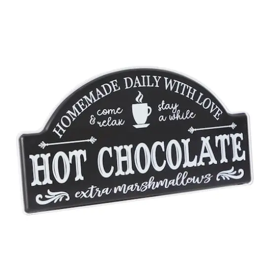 30" Black Hot Chocolate Farmhouse Wall Sign {3}