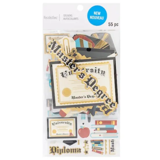 Master's Graduation Sticker Flip Pack by Recollections&trade; {1}