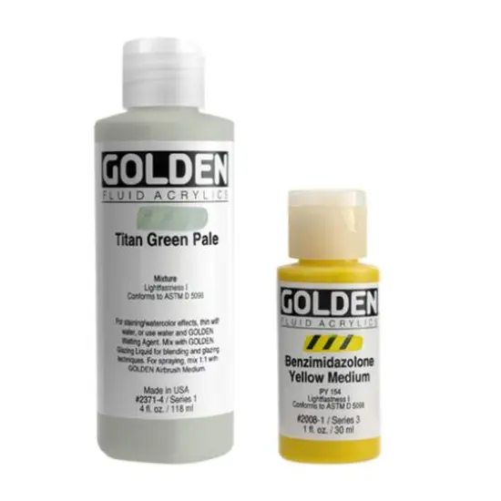 Golden&reg; 4oz. Fluid Acrylics Titan Green Pale {3}