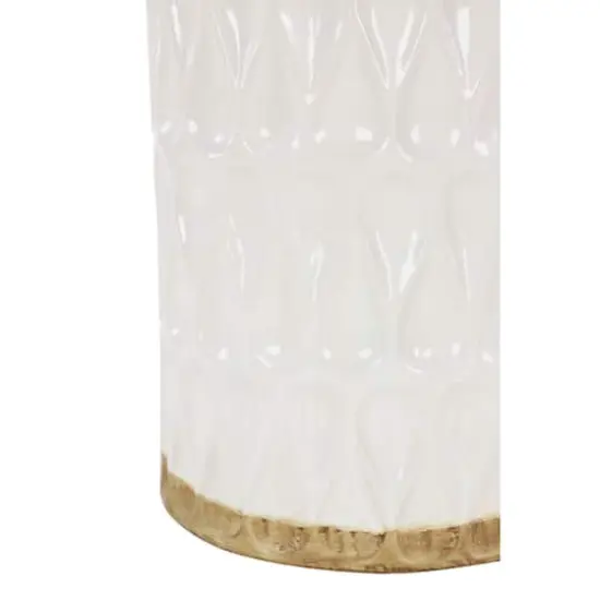 White Porcelain Contemporary Vase, 8" x 12" {4}