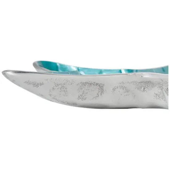 Blue Handmade Enameled Textured Aluminum Starfish Decorative Bowls Set {6}