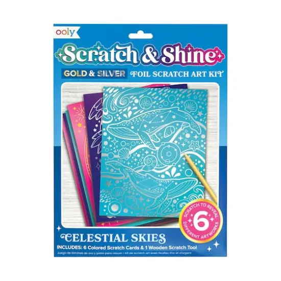OOLY Scratch & Shine Celestial Skies Foil Scratch Art Kit {1}