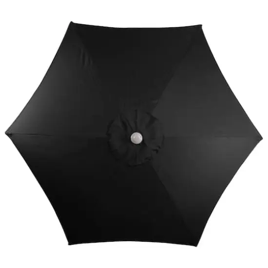 7.5ft. Outdoor Patio Market Umbrella with Hand Crank Black {4}