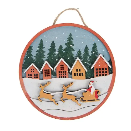 6" Santa Sled Plaque DIY Wood D&eacute;cor Kit by Make Market&reg; {3}