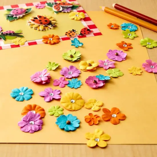 Bright Mini Paper Flower Embellishments By Recollections&trade; {3}