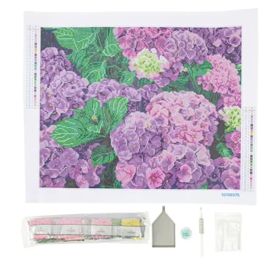 Hydrangea Square Diamond Art Kit by Make Market&reg; {3}
