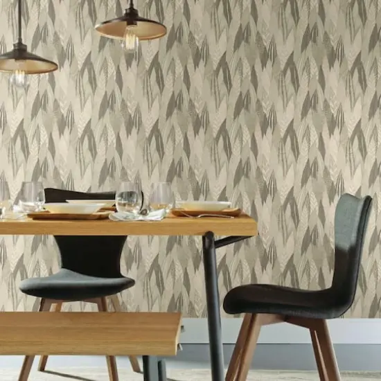 Roommates Fern & Feathers Peel & Stick Wallpaper Tan/Brown {5}