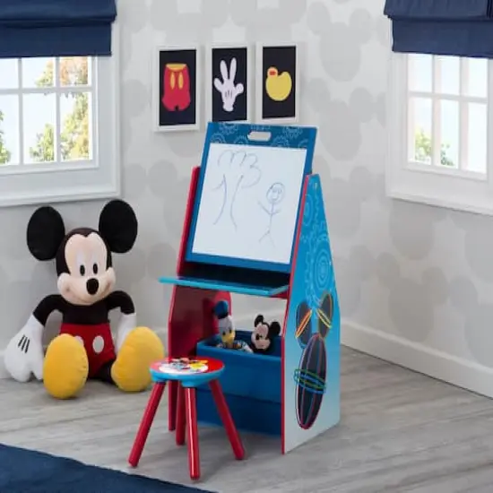 Delta Children Mickey Mouse Deluxe Kids Art Table & Easel {4}