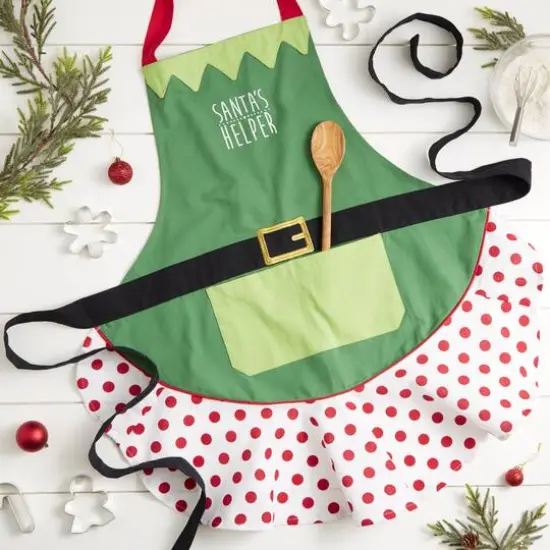 DII&reg; Santa's Helper Ruffle Apron {6}