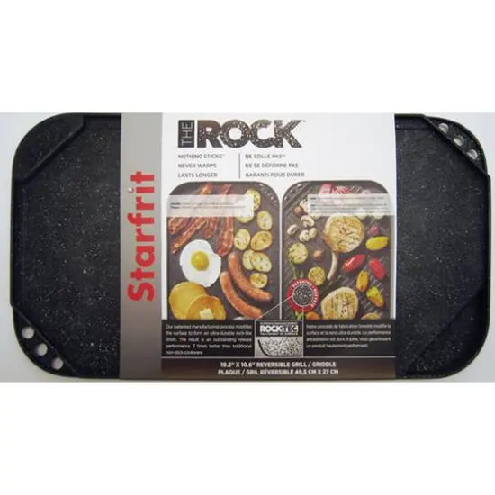 THE ROCK by Starfrit 10.6" x 19.5" Reversible Grill Griddle {4}