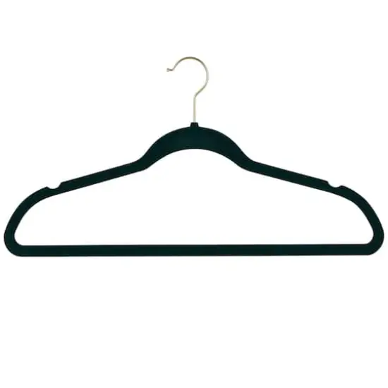 Simplify Super Slim Velvet Hangers with Gold Hook, 10ct. Emerald {7}
