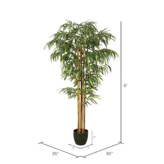 6ft. Potted Artificial Bamboo Tree {4}