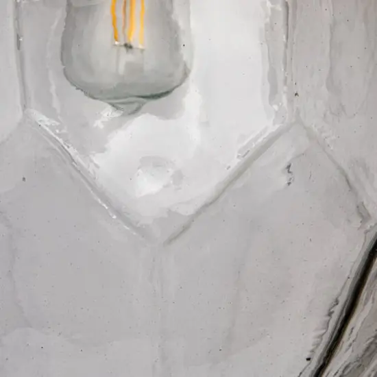 Hello Honey&reg; Matte Black Oversized Geometric Glass Ceiling Light {19}