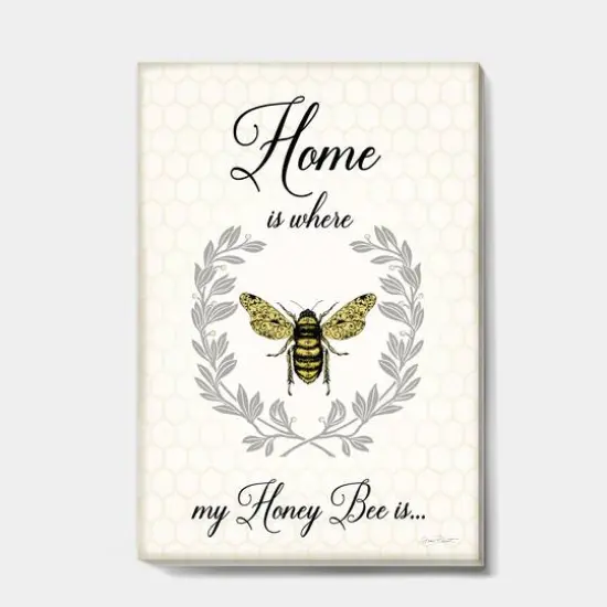Designart - Honey Bee A - Cottage Premium Canvas Wall Art {1}
