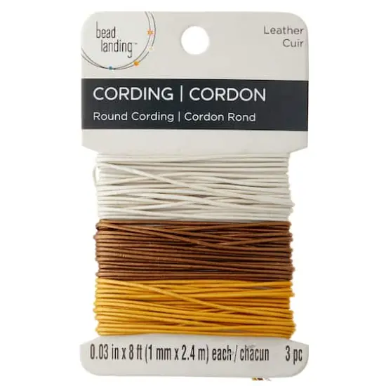 1mm Metallic Round Leather Cording Combo by Bead Landing&trade; {1}