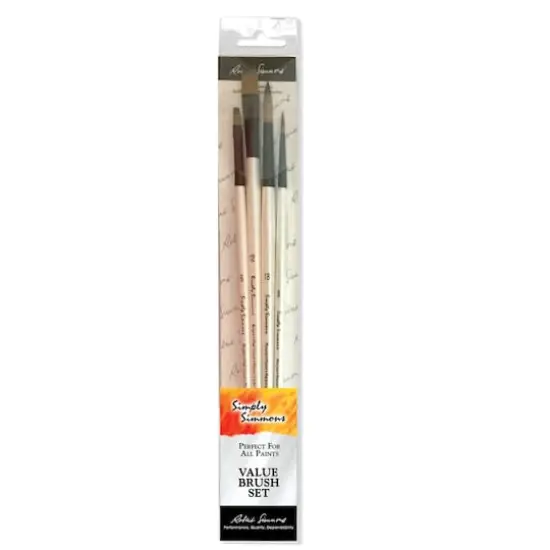 Simply Simmons Synthetic Long Handle 4 Piece Brush Set {1}